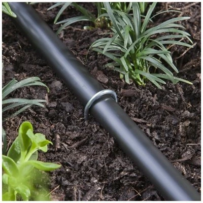 Universal Tubing Hold-Down Wire Stakes, 8 in., Hooked Galvanized Steel, 15-Pack