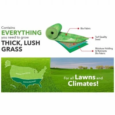 Year Round Quick Fix Grass Seed Roll, 1 Foot by 50 Feet