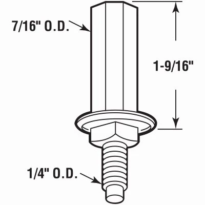 Bi-Fold Door Bottom Pivot, Steel,, 2-Pk.