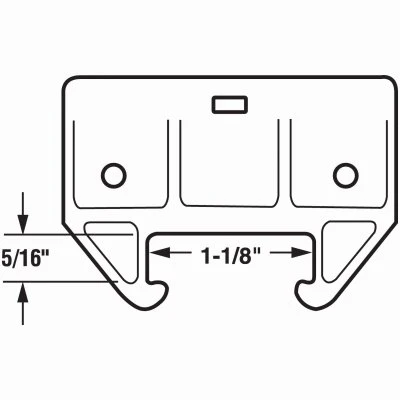 Drawer Track Guide Kit, Green Plastic, For 1-1/8 x 9/32 In. Track, 2-Pk.