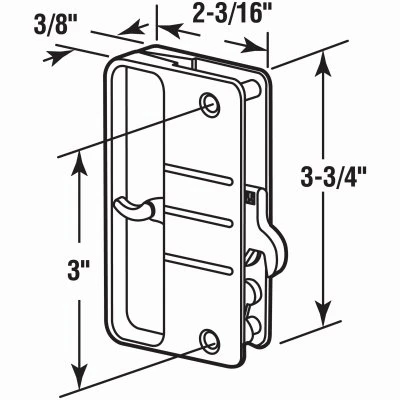 Screen Door Latch and Pull with Security Lock, Black Plastic, Compatible with Anjac Doors