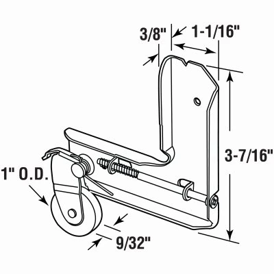 Sliding Screen Door Stamped Aluminum Corner, High Density Roller