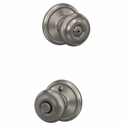 Satin Nickel Finish Georgian Style Privacy Door Lockset