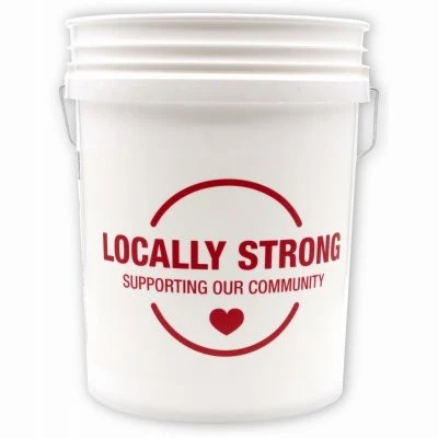 White Plastic Pail, 5-Gallons
