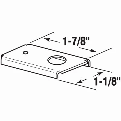 Bi-Fold Door Repair Bracket, Top or Bottom Mount, For Wood Doors, 2-Pk.