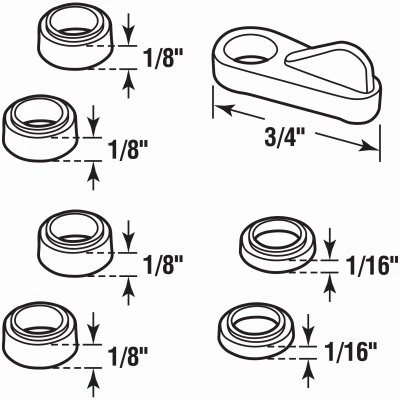 Universal Window Screen Clips, Gray, Flush To 7/16 In., 4-Pk.