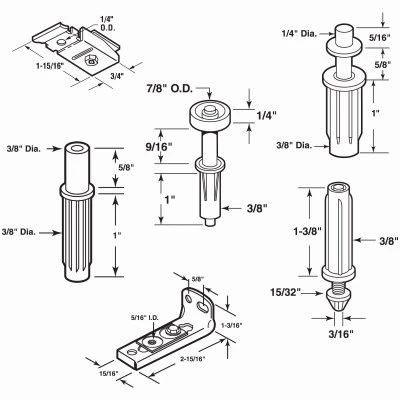 Bi-Fold Door Hardware Repair Kit with Complete Replacement Parts for Smooth Operation