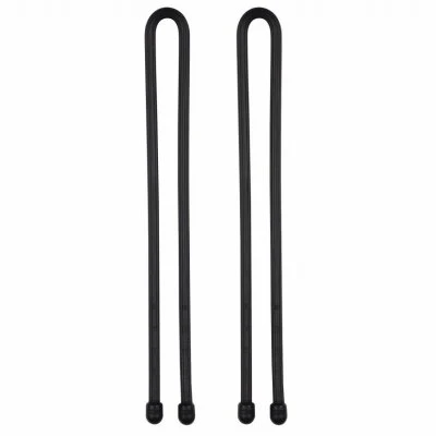 Gear Tie Reusable Rubber Twist Tie, Black, 12-In., 2-Pk.