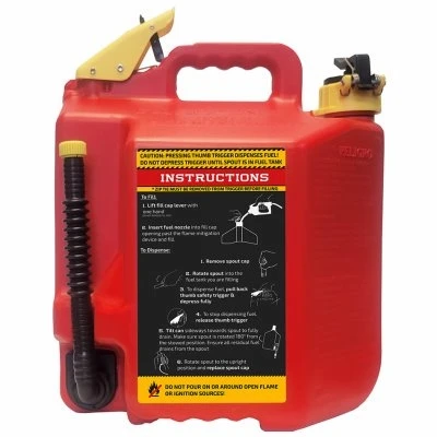 Safety Gas Can with Flexible Spout, 5 Gallons Capacity, Durable Construction