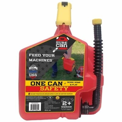 Safety Gas Can, Flexible Spout, 2+ Gallons