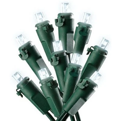 V75250-88 50-count White Led Micro Christmas Light Set, Battery Operated