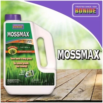 Mossmax Moss Control Granules, 6 Pounds, Lawn and Roof Treatment