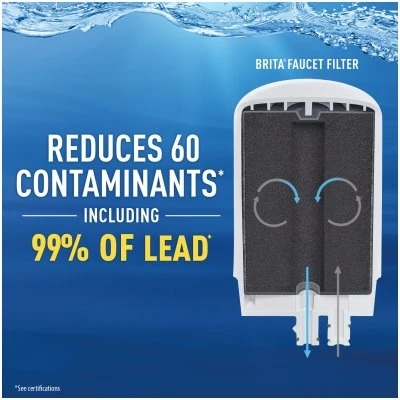 Chrome Faucet-Mount Water Filter, 2-Pk.