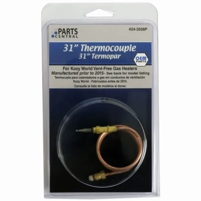 Thermocouple for Kozy World Vent Free Gas Wall Heaters, 36 Inch Length