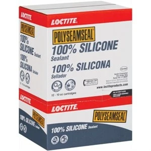 Polyseamseal Kitchen and Bath Sealant, 100 Percent Silicone, White, 10 Ounce Tube