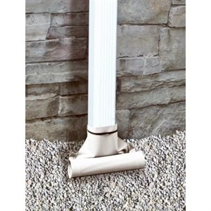 Automatic White Downspout Extender 46 Inches by 8.5 Inches