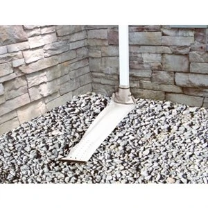 Automatic White Downspout Extender 46 Inches by 8.5 Inches