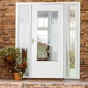 White Retractable Screen Storm Door, 32 Inches by 81 Inches