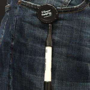 Retractable Pencil Pull Holder with Black Finish and 3.5 Foot Nylon String