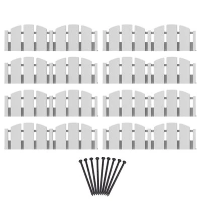 No Dig Decorative Landscape Edging Kit, White Adirondack Style, 10 Ft.