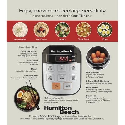 Compact Stainless Steel Multi Cooker with 1.5 Quart Capacity