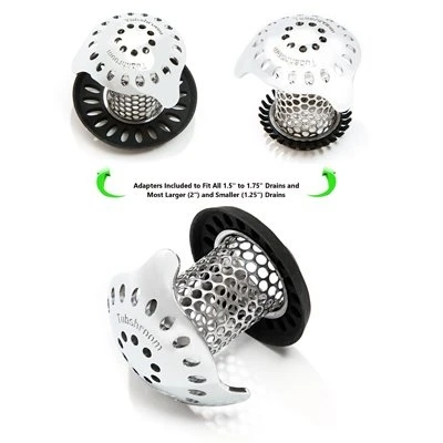 Stainless Steel Drain Protector and Hair Catcher for Bathroom and Kitchen Drains