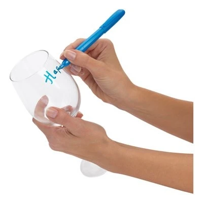 Glass Markers Set, 3 Pieces, Multi-Color, Suitable for Writing on Glass Surfaces
