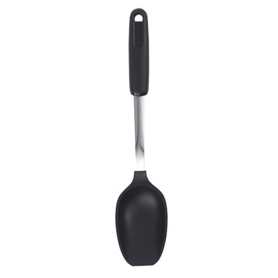 Black Nylon Spoon with Stainless Steel Handle