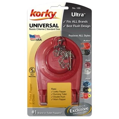 Ultra Universal High Performance 2 Inch Toilet Flapper Red 100bp