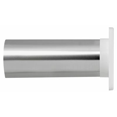 4 Inch Louvered Dryer Vent Hood With 11 Inch Tail Pipe, White Plastic