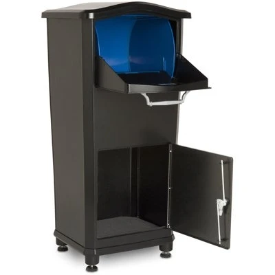 Elephantrunk Black Cast Aluminum Parcel Drop Box for Secure Package Delivery