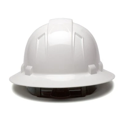 Ridgeline Full Brim Hard Hat in White Color for Head Protection
