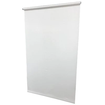 Linen Roller Window Shade Light Filtering White 73 by 72 Inches
