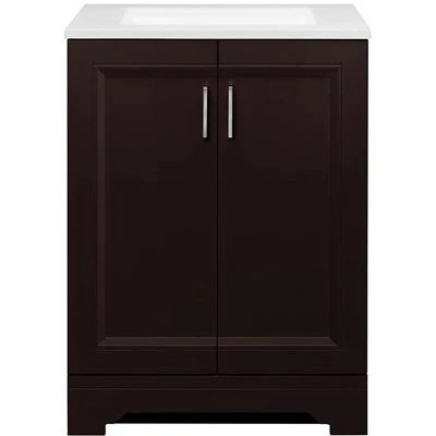 Waverly Bathroom Vanity Combo, Espresso Cabinets, 24-In. W