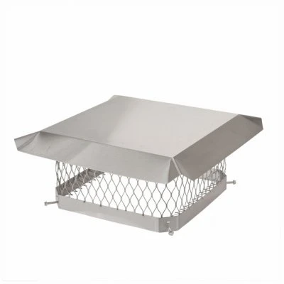 Single Flue Chimney Cap, Stainless Steel, 13 Inch by 13 Inch