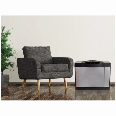 Whole House Console Evaporative Humidifier Brushed Nickel 3600 Square Feet Coverage 5.7 Gallons Capacity