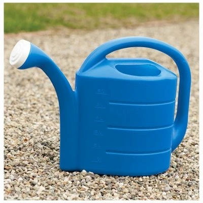 Deluxe Bright Blue Watering Can with 2 Gallon Capacity