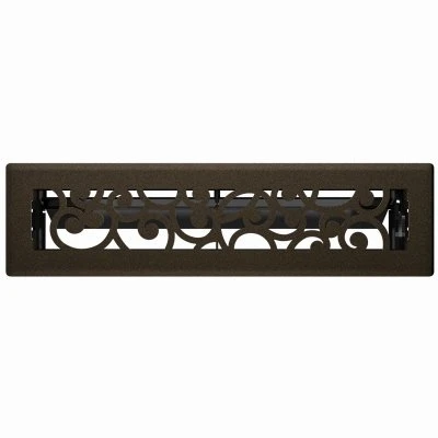 Signature Series Floor Register, Bronze Age Wonderland, Steel, 2-1/4 x 12 In.