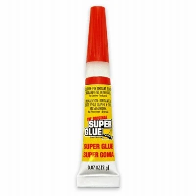 Super Glue Original Formula, Clear, 2 Gram Tubes, 12-Pk. in Reusable Case