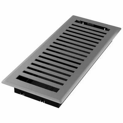 Signature Series Floor Register, Gray Granite Montezuma, Steel, 4 x 12 In.