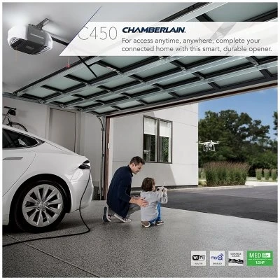 MYQ Wi-Fi Enabled Smart Garage Door Opener with 0.5 Horsepower Motor