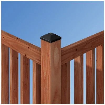 Outdoor Accents Black Post Cover for 4 by 4 Inch Posts