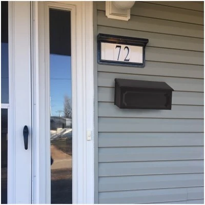 Windsor Wall-Mount Mailbox in Black Polypropylene Durable Construction