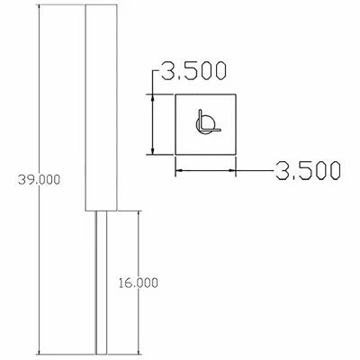 In-Ground Anchor Post Kit for Wood and Steel Posts, Heavy-Duty, Durable Construction