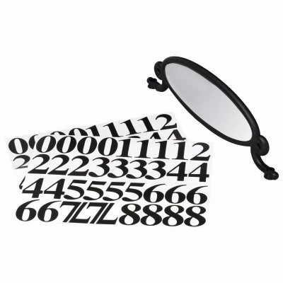 Reflective Address Number Plaque, Black Plastic, Durable Outdoor Sign
