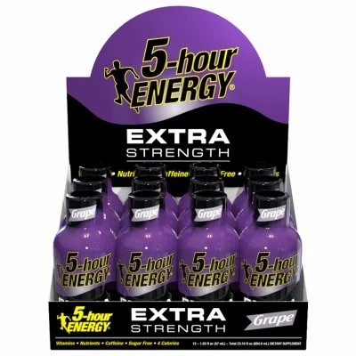 Extra Strength Grape Flavor Energy Shot 1.93 Ounce Bottle