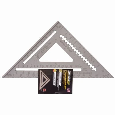 Johnny Square 12 In. Aluminum Rafter Square With Cnc Machined Edges