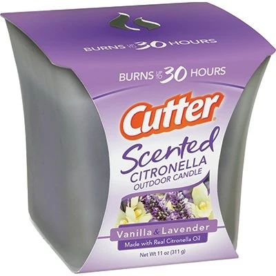 Scented Citronella Outdoor Candle, Lavender & Vanilla, 11-oz.