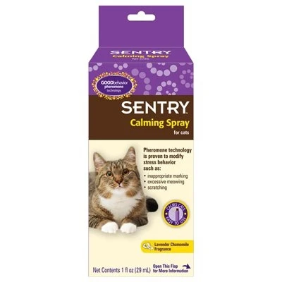 Calming Cat Spray With Lavender Chamomile, 1-ounce For Stress Relief
