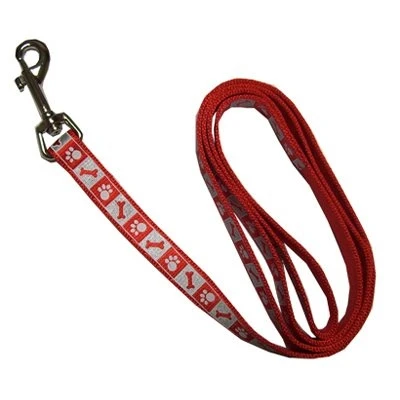 Brite Reflective Dog Leash, Red, 5/8-inch X 4-feet, Durable Nylon